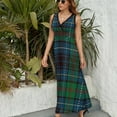 thumbnail image 6 of Seamless Tartan Black Green Plaid Check Pattern Dress Fashion Boho Beach Long Dresses Female Party Printed Maxi Dress, 6 of 9