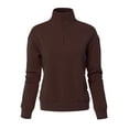thumbnail image 3 of MixMatchy Women's Solid Cozy Half Zip-Up Pullover Sweater Top, 3 of 7