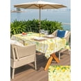 thumbnail image 5 of Outdoor Tablecloth with Umbrella Hole for Patio/Picnic/Party/Camping, Watercolor Lemons Weeping Waterproof Table Cloth Rectangle Table Cover Washable, Summer Yellow Floral (60"x 120"), 5 of 8