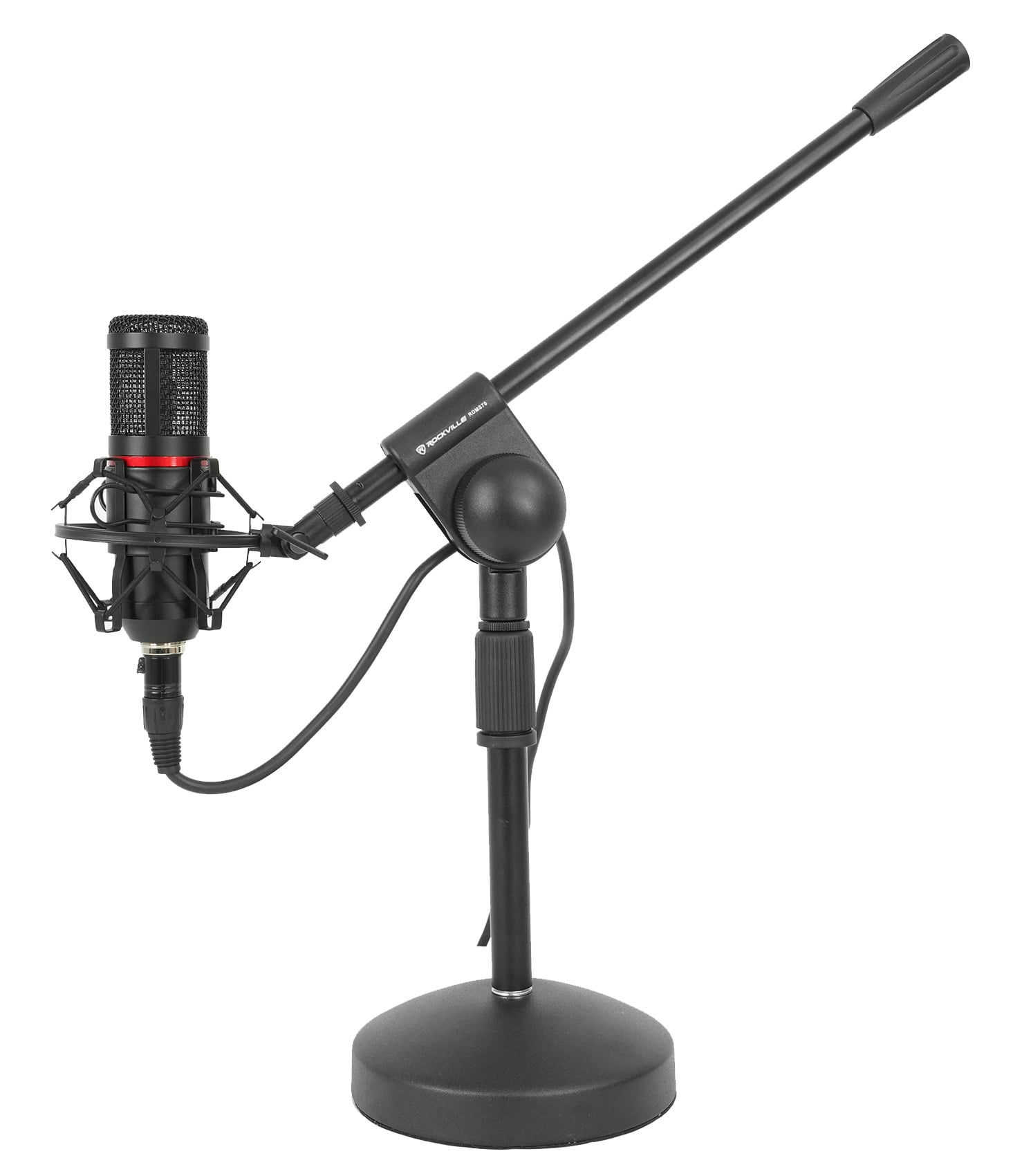 Rockville Adjustable Desktop Mic Stand w/ Boom For Zoom Live Stream Conference