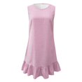 thumbnail image 5 of ZHOGXU Womens Summer Dresses Sleeveless Round Neck Striped Print A Line Elegant Relaxed Fit Dress For Casual Daily Wear,Red,Xxl, 5 of 6