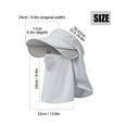thumbnail image 3 of Deago Womens Wide Brim Sun Hat with Detachable Face Cover & Neck Flap Ponytail Outdoor UV Protection Visor Hat for Garden Fishing Hiking, 3 of 8