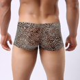 thumbnail image 2 of Ropa interior de ángulo plano que absorbe el sudor y cintura baja con estampado de leopardo para hombre, 2 of 2