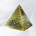 thumbnail image 3 of Egyptian Pyramids Figurine Pyramid Model Building Statue Home Office Desktop Decor Gift Souvenir(Bronze), 3 of 7