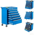 thumbnail image 1 of 6-Drawer Rolling Tool Cabinet with Lock Drawer Liners and Side Handle Red Mobile Toolbox for Garage and Workshop Blue, 1 of 7