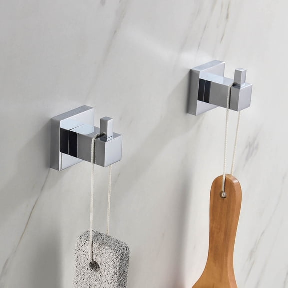 Kibi Cube Bathroom Towel & Robe Hook 2 Count