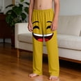 thumbnail image 6 of SGFCWSX Boys Casual Pants Elastic Waist Loose Fit with Pockets Graphic Trousers for Kids Yellow Size 8 Years, 6 of 9