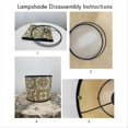thumbnail image 3 of Lamp Shades Print Oval Lamp Shade 30x30x20CM Vintage Lamp Shades E, 3 of 5