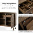 thumbnail image 5 of 53" Buffet Sideboard 3 Doors Storge Accent Cabinet with Adjustable Shelves and Drawer Walnut, 5 of 9