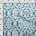 thumbnail image 2 of oneOone Silk Tabby Medium Blue Fabric Ogee Damask Sewing Craft Projects Fabric Prints By Yard 42 Inch Wide, 2 of 4