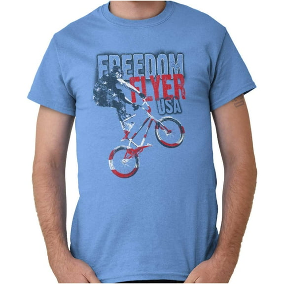 Freedom Flyer Cool American BMX Biker Men's Graphic T Shirt Tees Brisco Brands L