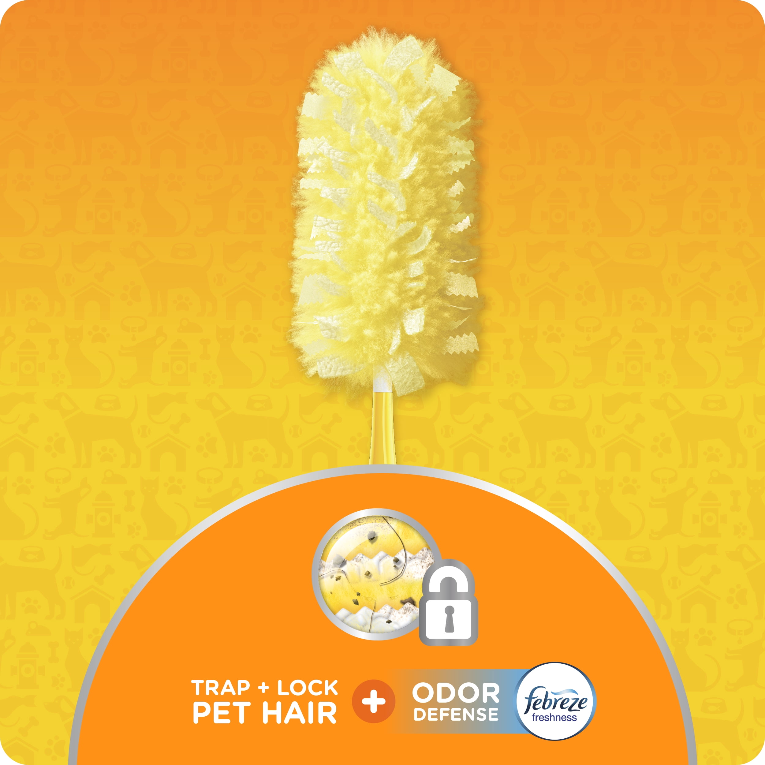 Swiffer 360 Dusters, Pet Heavy Duty Refills with Febreze Odor Defense, 3 count