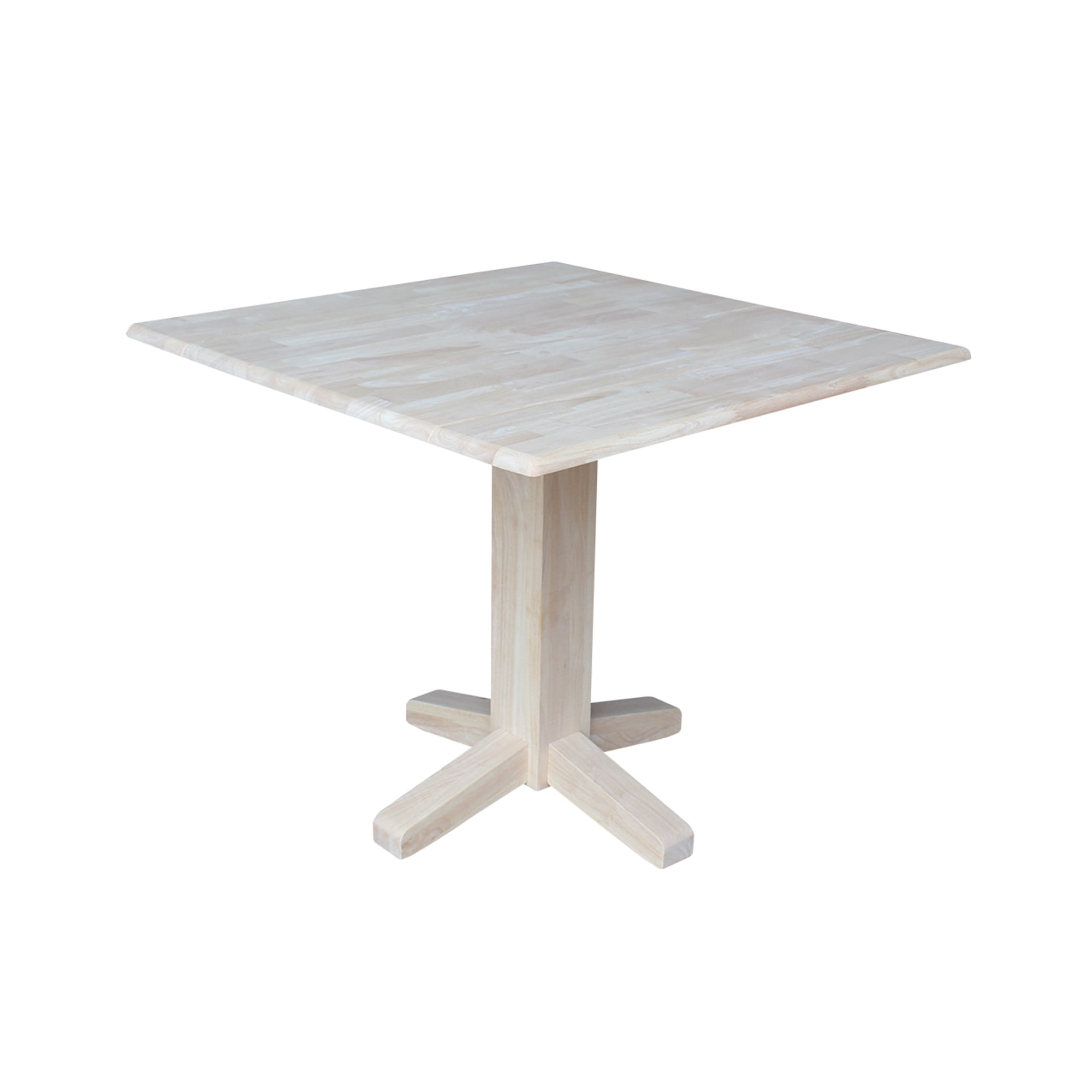 International Concepts T36Sdp Dual Drop Leaf Square Dining Table, Ready To Finish