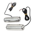 thumbnail image 1 of LED Underwater Boat Light 42LED Super Bright 1500LM IP68 Marine Transom for Pontoon RV Caravan with Stainless Steel Cover PC Shell 2pcs, 1 of 7