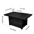 thumbnail image 5 of Sunbeam Serenity Modern Style Aluminum Fire Table in Black Finish, 5 of 5