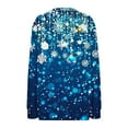 thumbnail image 5 of Christmas Clothes for Women 1/4 Zip Pullover Graphic Crewneck Sweatshirt Snowflakes Xmas Holiday Tops Loose (XL, Blue 01), 5 of 5