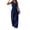 A268_Navy, variant on CIENVNSTG 2 Piece Sets for Women Dressy Summer Korean Fashion Button V Neck Crop Vest Blazer Wide Leg Pants Suit Linen Cotton Matching Work Office Outfits Green L