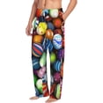 thumbnail image 2 of Balery Easter Eggs2 print Men's Pajama Pants,Ultra Lightweight Pjs,Lounge Pant-Medium, 2 of 9