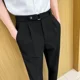 thumbnail image 2 of Pantalones de negocios para hombres Trabajo Social Sastrería Negro Trajes de Hombre Pantalones Oficina Elegante Formal Alta Calidad Chino Homme Spandex, 2 of 5
