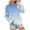 Light Blue, variant on Tdoqot Womens Sweatshirts- Casual Loose Fit Fall Pullover Gradient Crewneck Long Sleeve Activewear for Women Light Blue Size M