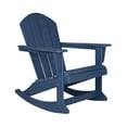 thumbnail image 3 of GARDEN 2-Piece Set Plastic Outdoor Rocking Chair with Square Side Table Included, Navy Blue, 3 of 6