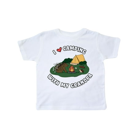 

Inktastic I Heart Camping With My Grandpa with Hedgehog and Porcupine Gift Toddler Boy or Toddler Girl T-Shirt