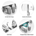 thumbnail image 3 of Soporte para fregona y escoba, 3 posiciones, 4 ganchos, soporte de pared de acero inoxidable, 3 of 6