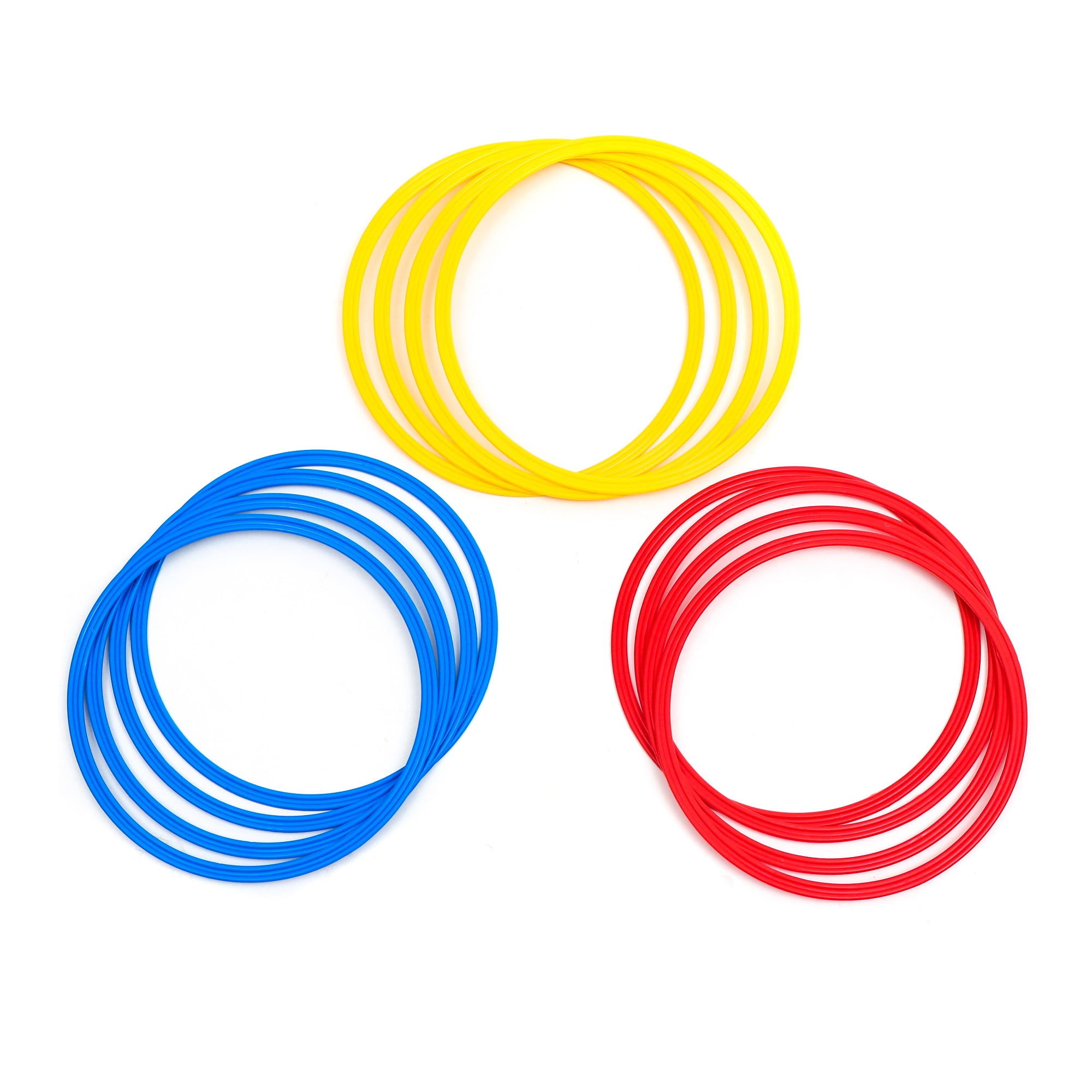 Trademark Innovations Speed & Agility Training 12" Rings + Carrying Case (Pack of 12, Red, Yellow & Blue)