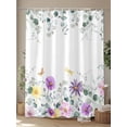 thumbnail image 4 of Fsddascl Eucalyptus Leaves Shower Curtain Set - Long 72" x 84" Washable Bathtub Curtain with 12 Hooks, Sage Green Pastoral Floral Weeping Waterproof Fabric Stall Shower Curtains for Bathroom/Bathtub, 4 of 6
