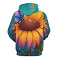 thumbnail image 3 of Butterfly Sunflower Love 3D Print Hoodie Men Women Autumn Thin Pullover Sweatshirt Vintage Streetwear Tops, 3 of 6