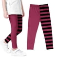 thumbnail image 5 of OGLCCG Girls Halloween Striped Leggings Stretch High Waisted Full Length Legging Tights for Toddler Fashion Soft Workout Yoga Pants 3-8 Years, 5 of 5