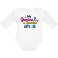 thumbnail image 3 of Inktastic My Grandma and Grandpa Love Me with Hearts Boys or Girls Long Sleeve Baby Bodysuit, 3 of 5