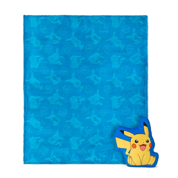 Pokemon Impressions Cloud Plush Pillow with Throw Blanket Set