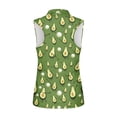 thumbnail image 5 of Yuyamidu White Golf Ball Womens Sleeveless Golf Shirts Avocado Button Down Tennis Tank Tops Stretchy Athletic Tank Top Quick Dry Workout Athletic Size XS, 5 of 7