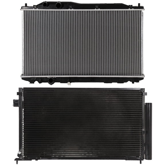 🌞 2922 Radiator   3569 Condenser Fit 2006-2011 for Honda for Civic
