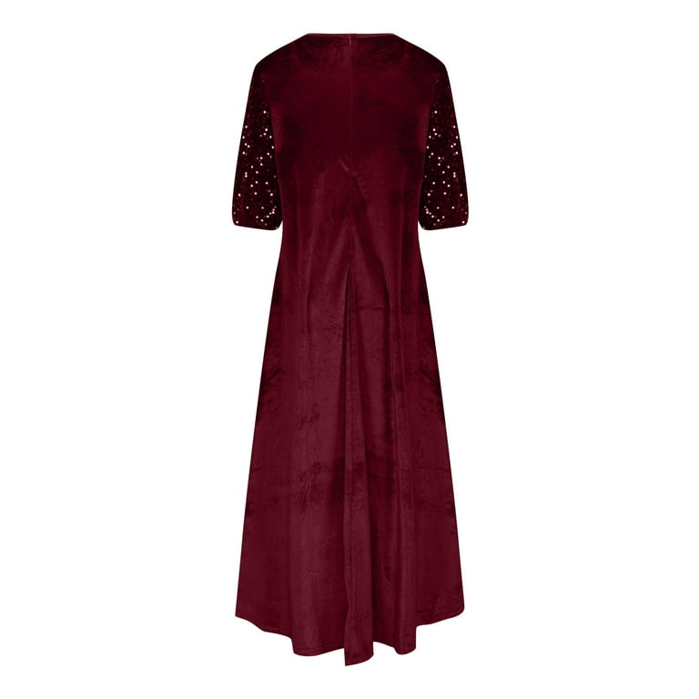 スーツ・フォーマル・ドレス SOUFFLE SLEEVE VELOUR DRESS Amazon.com: Jayscreate Women's 2023 Velvet Dress Elastic