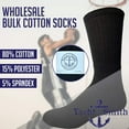 thumbnail image 7 of Yacht & Smith Mens Wholesale Bulk Cotton Socks, Athletic Sport Socks Shoe Size 10-13 (240 Pairs Black), 7 of 7