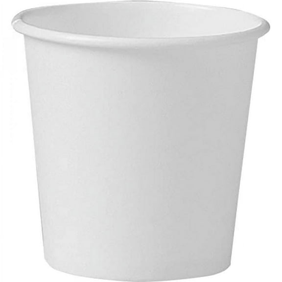 Solo Drinking Cups, Polyethylene Coated Paper, 4 ounce, White, 1000 Count