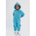 thumbnail image 2 of Sesame Street Cookie Monster Cozy Sherpa Zip Up Cosplay Costume Coverall Newborn to Toddler, 2 of 5