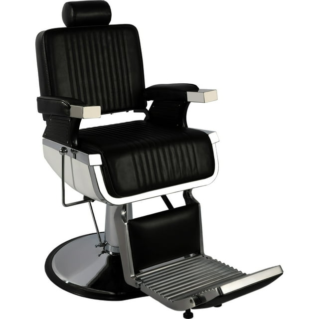 Sillon de Barberia NANOFORT Reclinable Giratoria 360° Soporta hasta 200 Kg Vinipiel Altura Ajustable Silla para Estetica