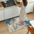 thumbnail image 3 of KIRFEIHT Modern Abstract Small Area Rug 2x3 Machine Washable Rug Non Slip Kitchen Rug Stain Resistance Mat for Entryway Grey Blue, 3 of 7