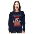 thumbnail image 1 of Tstars Womens Ugly Christmas Sweater Santa Claws Sloth Christmas Gift Funny Humor Holiday Shirts Xmas Party Christmas Gifts for Her Women Sweatshirt Ugly Xmas Sweater, 1 of 6