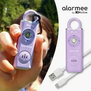 3DActive Alarmee Rechargeable Personal Safety Alarm for Women, Teens and Elderly, Pocket Size Self Defense Keychain 130dB Loud Siren with LED Light (Lavender)