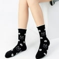 thumbnail image 5 of Flower Socks Women 5 Pairs Cute Retro Preppy High Ankle Cotton Sock Stripe Plaid Bow Socks, 5 of 7