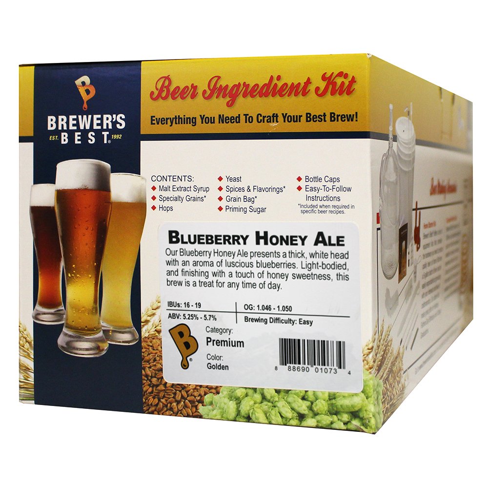 Brewer's Best Home Brew Beer Ingredient Kit 5 Gallon (Blueberry Honey