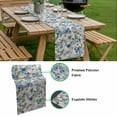 thumbnail image 5 of Vintage Blue Flower Table Runner - 36 Inch Long, Kitchen Dining Table Runner Dresser Scarves, Farmhouse Botanical Floral Retro Farmhouse Decor for Coffee Tables Wedding Party Banquet, 5 of 8