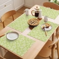 thumbnail image 5 of Simple Daisy Silhouette Placemats Set of 1, Retro Flowers Green Patterns Non-Slip Place Mats Washable Table Mats for Kitchen Dining Table Decorations Indoor/Outdoor, 5 of 9