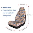 thumbnail image 3 of Uemuo Lilies Flowers Pattern Car Seat Covers for Front Seats Waterproof Seat Covers for Cars, Universal Auto Front Seats Protector Fits for Car-2 PCS, 3 of 6