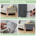 thumbnail image 3 of Extra-Large Cat Scratch Mat, Trimmable & Adhesive Cat Scratching Pad, Cat Wall Climbing Scratch Mat Furniture Couch Protection, 78.7"x15.8", 3 of 7