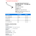 thumbnail image 2 of Rear Upper Rearward Control Arm 1 - Compatible with 2011 - 2016 BMW 535i 3.0L 6-Cylinder - Autopart Premium, 2 of 2